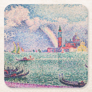 Paul Signac - Regenbogen, Venedig Rechteckiger Pappuntersetzer