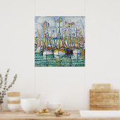 Paul Signac - Segen der Thunfischflotte in Groix. Poster (Küche)