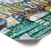 Paul Signac - Segen der Thunfischflotte in Groix. Poster (Ecke)