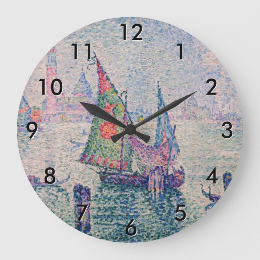 Paul Signac - The Green Sail Große Wanduhr (Vorderseite)