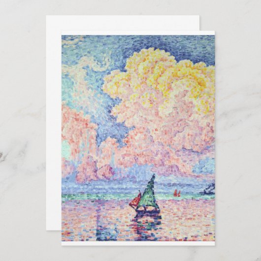 Paul Signac - The Pink Cloud, Antibes, 1916 Einladung (Vorne/Hinten)