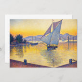 Paul Signac - The Port at Sunset, Opus 236 Dankeskarte (Vorne/Hinten)