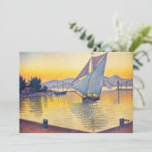 Paul Signac - The Port at Sunset, Opus 236 Einladung (Stehend Vorderseite)