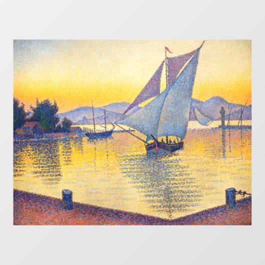 Paul Signac - The Port at Sunset, Opus 236 Fensteraufkleber (Blatt)
