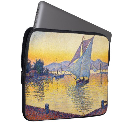 Paul Signac - The Port at Sunset, Opus 236 Laptopschutzhülle (Vorne Rechts)