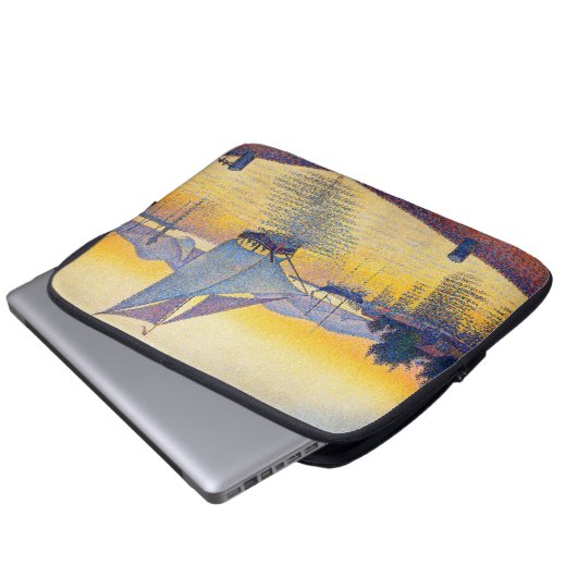 Paul Signac - The Port at Sunset, Opus 236 Laptopschutzhülle (Vorne Knopf)