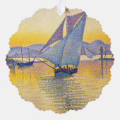 Paul Signac - The Port at Sunset, Opus 236 Ornament Karte (Rückseite)