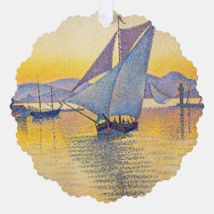 Paul Signac - The Port at Sunset, Opus 236 Ornament Karte