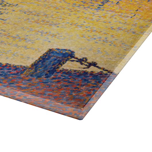 Paul Signac - The Port at Sunset, Opus 236 Schneidebrett (Ecke)