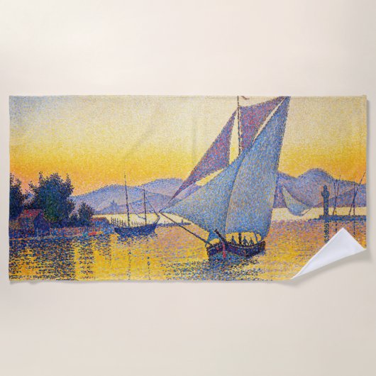 Paul Signac - The Port at Sunset, Opus 236 Strandtuch (Vorderseite)