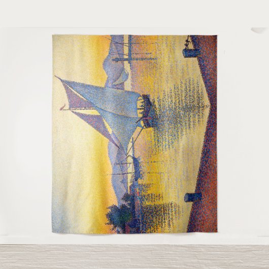 Paul Signac - The Port at Sunset, Opus 236 Wandteppich (Vorderseite)