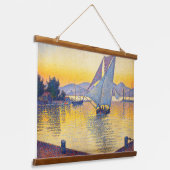 Paul Signac - The Port at Sunset, Opus 236 Wandteppich Mit Holzrahmen (Gewinkelt)