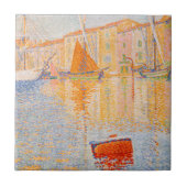 Paul Signac - The Red Buoy, Saint-Tropez Fliese (Vorderseite)