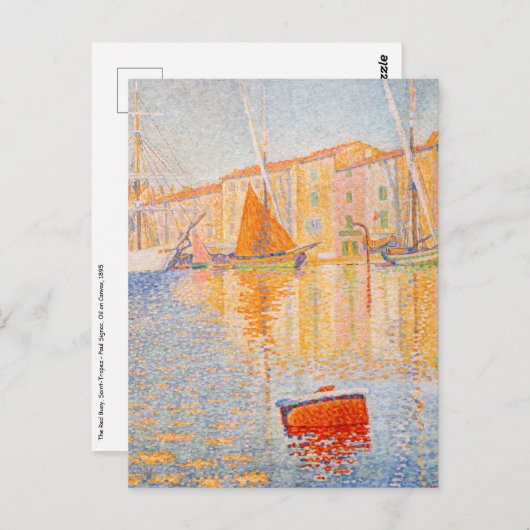 Paul Signac - The Red Buoy, Saint-Tropez Postkarte (Vorne/Hinten)