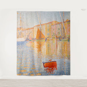 Paul Signac - The Red Buoy, Saint-Tropez Wandteppich
