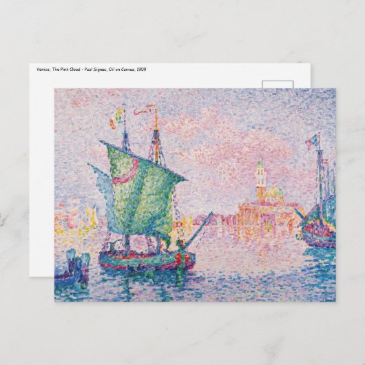 Paul Signac - Venedig, Die rosa Wolke Postkarte (Vorne/Hinten)