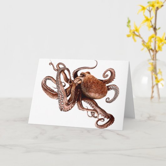 Paul The Octopus Karte (Gelbe Blume)