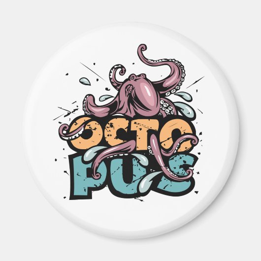 Paul The Octopus Zeichnend Magnet (Vorne)