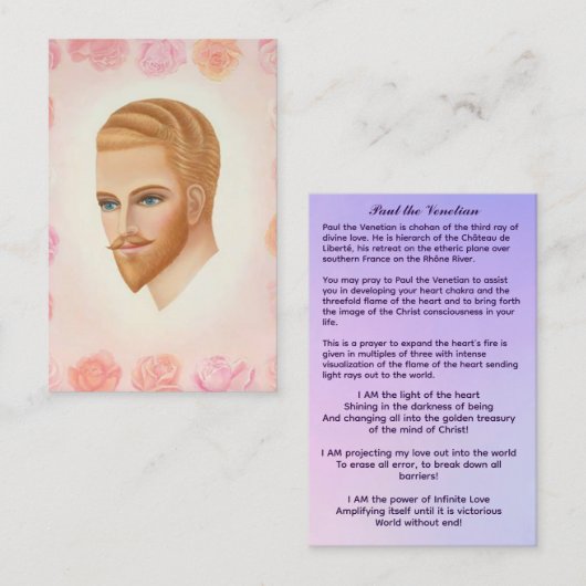 Paul the Venezianisch Visitenkarte (Vorne/Hinten)