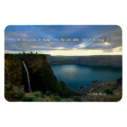 Paul Valery Inspirational Zitat "Weck nach oben" f Magnet (Horizontal)
