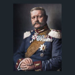 Paul von Hindenburg 1914 Colorized Poster<br><div class="desc">Paul von Hindenburg war ein deutscher Feldmarschall und Staatsmann,  der Deutschland im Ersten Weltkrieg führte und später als Präsident vor dem Zweiten Weltkrieg diente.</div>