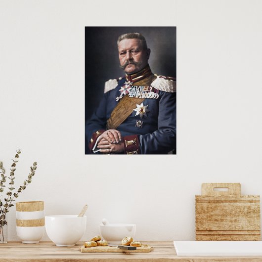 Paul von Hindenburg 1914 Colorized Poster (Küche)
