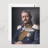 Paul von Hindenburg 1914 Colorized Postkarte (Vorne/Hinten)