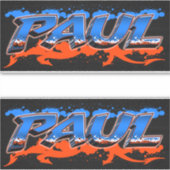 Paul Vorname Name Graffiti Aufkleber Sticker (Vorderseite)