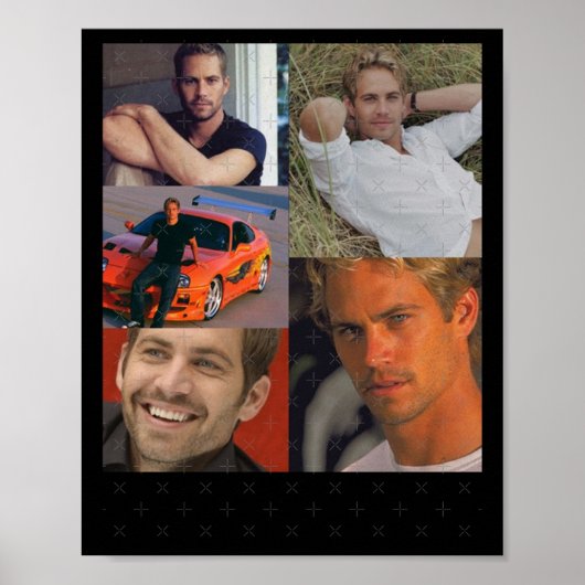 Paul Walker Collage Sticker Poster (Vorne)