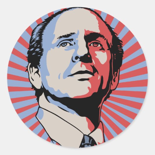 Paul Wellstone Runder Aufkleber (Vorderseite)