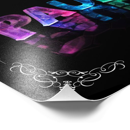 Paula - Der Name Paula in 3D-Leuchten (Foto) Fotodruck (Ecke)