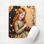 PAULA ~ Elegantes Vintages Mädchen ~ Mousepad (Mit Mouse)