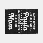 Paula Gift Name Funny Mother's Day Personalized Wo Fleecedecke (Vorderseite (Horizontal))