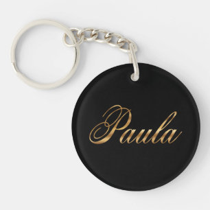 Paula gold Design Lettering Schlüsselanhänger