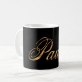 Paula gold Design Lettering Tasse Kaffeetasse (Vorderseite Links)