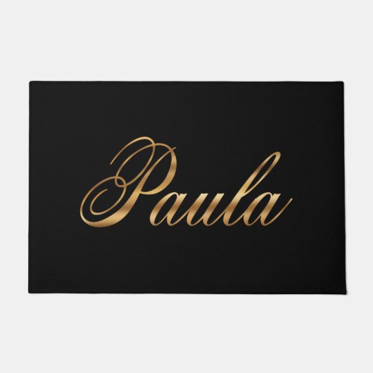 Paula gold Design Lettering Türmatte (Vorderseite)