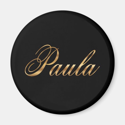 Paula Gold Design Letters Magnet (Vorne)