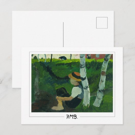 Paula Modersohn-Becker #9 - Fine Art Postkarte (Vorne/Hinten)