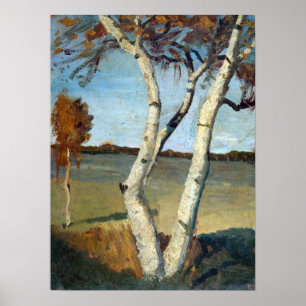 Paula Modersohn-Becker Birch Tree in einer Landsch Poster