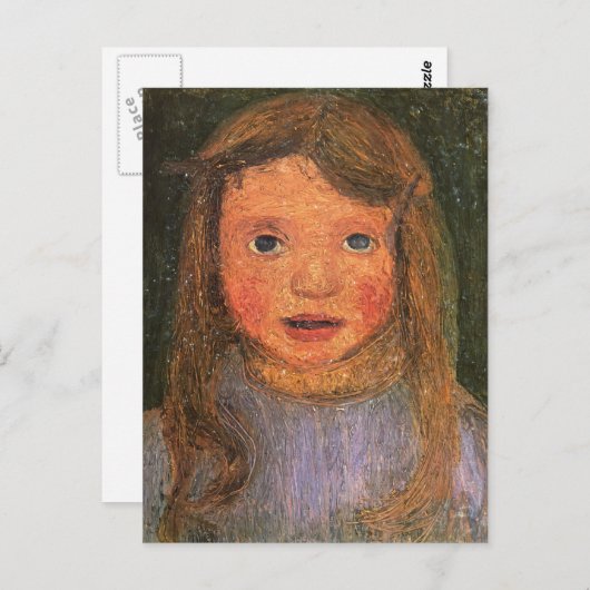 Paula Modersohn-Becker - Leiter eines kleinen Mädc Postkarte (Vorne/Hinten)