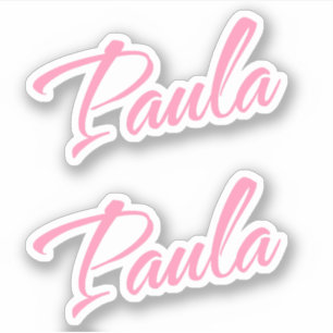 Paula Name x2 Aufkleber