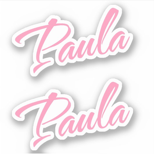 Paula Name x2 Aufkleber (Vorderseite)