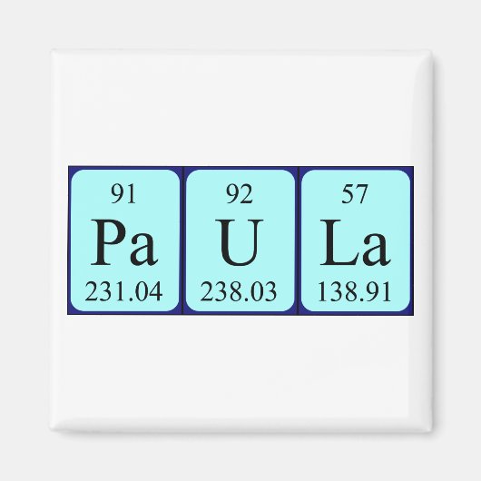 Paula Periodenmagnet Magnet (Vorne)