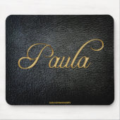 PAULA Personalisiert Lederlook Mousepad (Vorne)