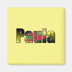 Paula Quadrat Magnet in Gelb