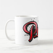 Paula red Heart Graffiti Tasse Kaffeetasse (Links)