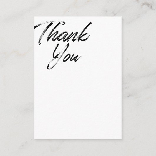 Paula Vielen Dank, dass Sie die Empfang Card Begleitkarte (Rückseite)