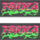 Paula Vorname Name Graffiti Aufkleber Sticker (Vorderseite)