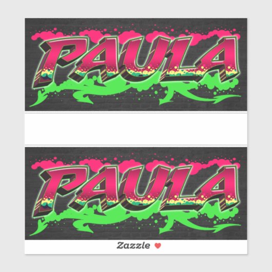 Paula Vorname Name Graffiti Aufkleber Sticker (Blatt)