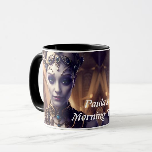 Paulas Morgen-Tee Personalisiert anpassbar Tasse (Vorderseite Links)
